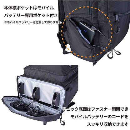 ＳＩＥＲＲＡ　ＦＩＥＬＤ　ファン付リュック　２２２５　２５Ｌ　グリーン