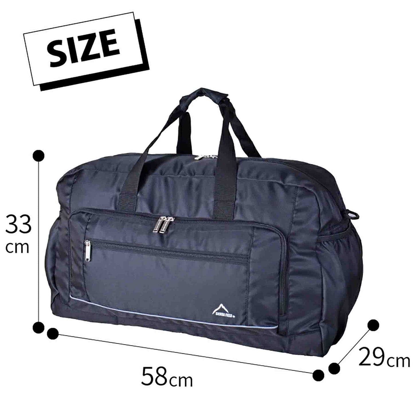 ＳＩＥＲＲＡ　ＦＩＥＬＤ　ＡＤ　ボストンバッグ　２２３２　６０Ｌ　グレー