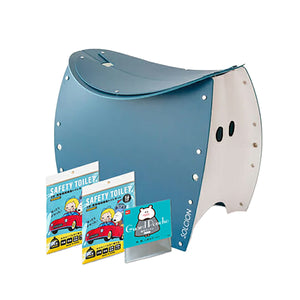 ＰＡＴＡＴＴＯ３５０＋　携帯トイレ１０回分　ポンチョ付きセット　ネイビー