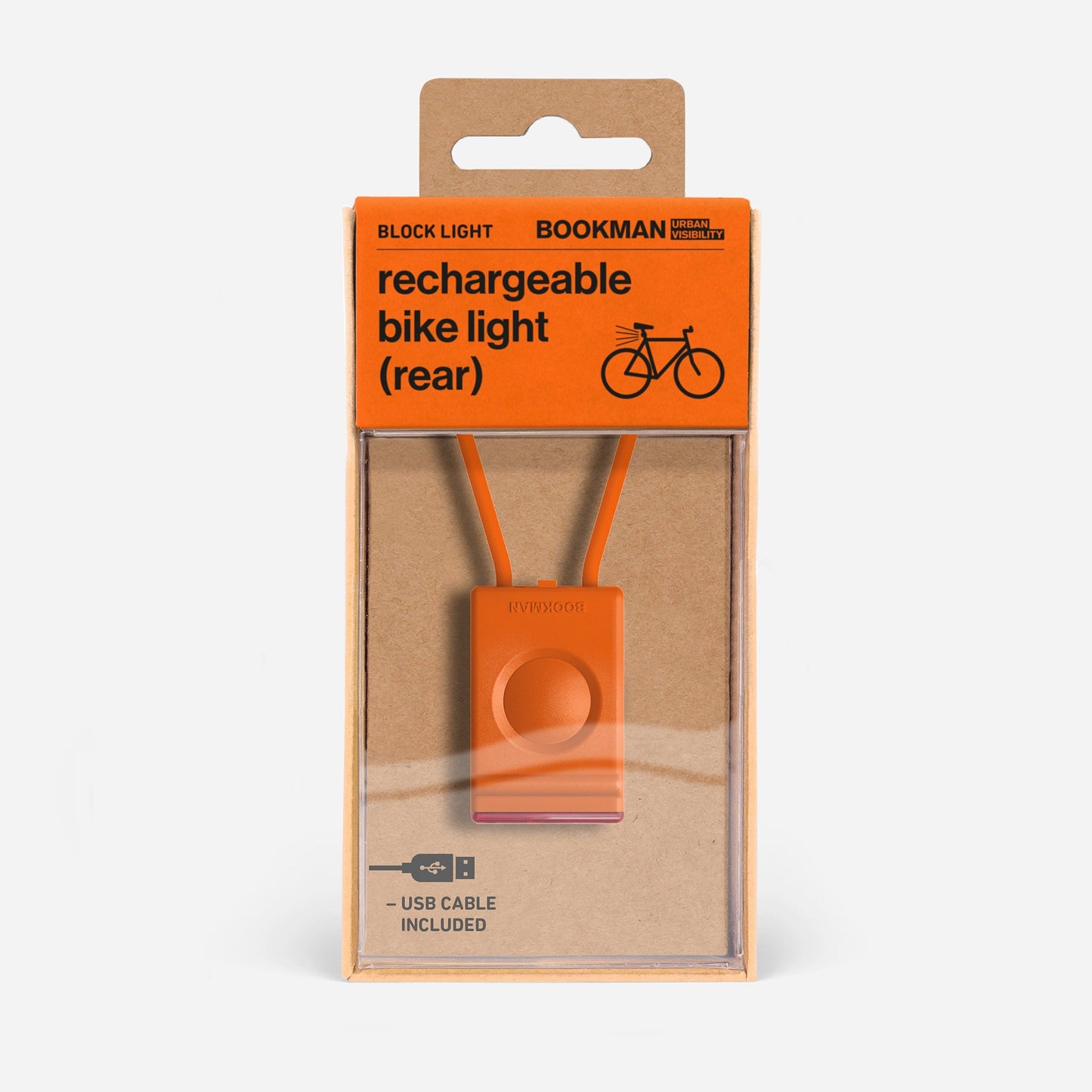 Ｂｌｏｃｋ　Ｌｉｇｈｔ　Ｒｅａｒ　自転車用ライトリア　Ｏｒａｎｇｅ