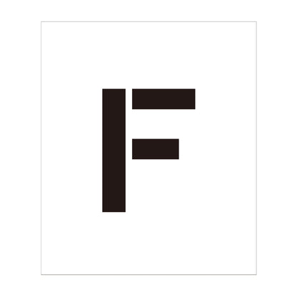 吹付けプレート　ステンシル　文字高２００　アルファベット　Ｆ　マグネット