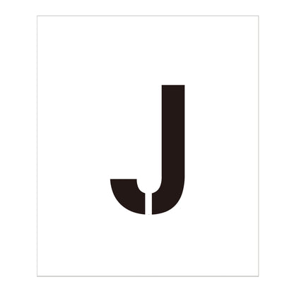 吹付けプレート　ステンシル　文字高２００　アルファベット　Ｊ　マグネット
