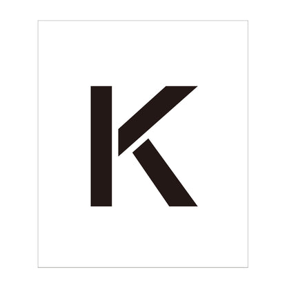 吹付けプレート　ステンシル　文字高１５０　アルファベット　Ｋ　マグネット