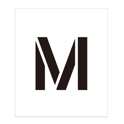 吹付けプレート　ステンシル　文字高１００　アルファベット　Ｍ　マグネット