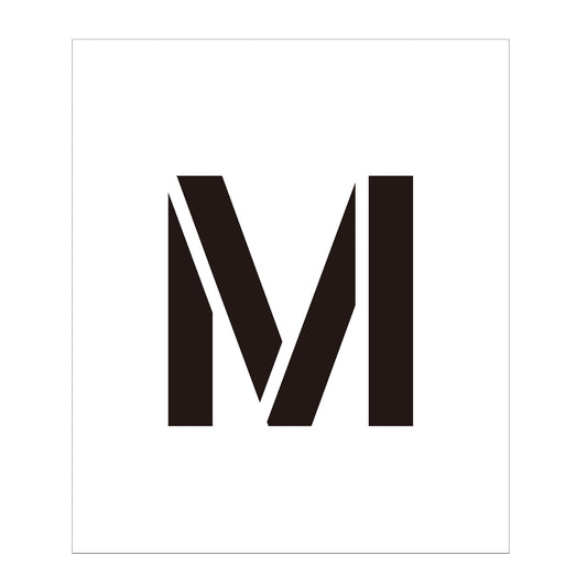 吹付けプレート　ステンシル　文字高３００　アルファベット　Ｍ　マグネット