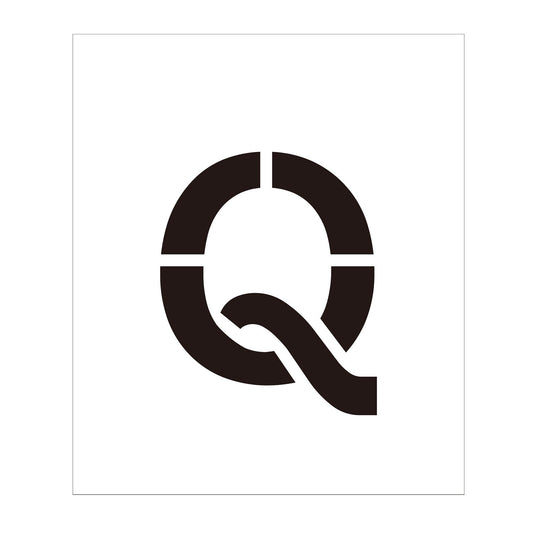 吹付けプレート　ステンシル　文字高３００　アルファベット　Ｑ　マグネット