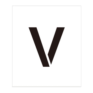 吹付けプレート　ステンシル　文字高２００　アルファベット　Ｖ　マグネット