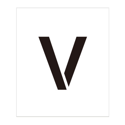 吹付けプレート　ステンシル　文字高３００　アルファベット　Ｖ　マグネット