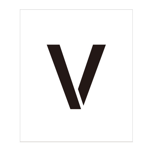 吹付けプレート　ステンシル　文字高３００　アルファベット　Ｖ　マグネット