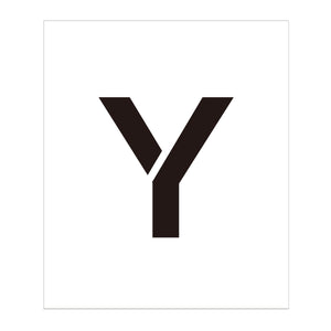 吹付けプレート　ステンシル　文字高３００　アルファベット　Ｙ　マグネット