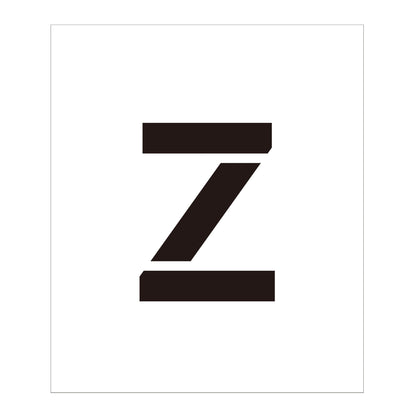 吹付けプレート　ステンシル　文字高２００　アルファベット　Ｚ　マグネット