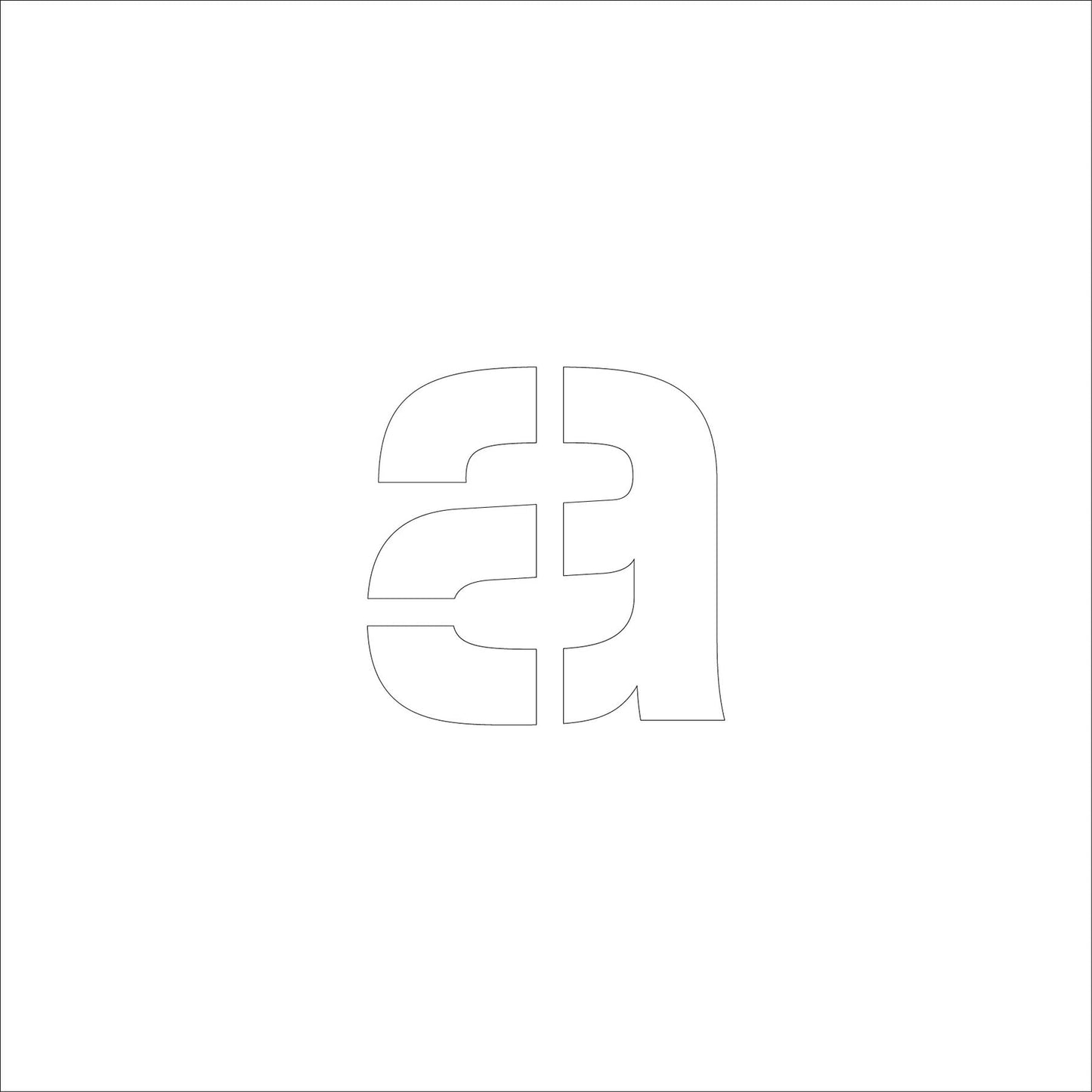 吹付けプレート　ステンシル　文字高２００　アルファベット小文字ａ　マグネット