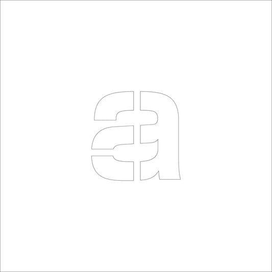 吹付けプレート　ステンシル　文字高２００　アルファベット小文字ａ　マグネット