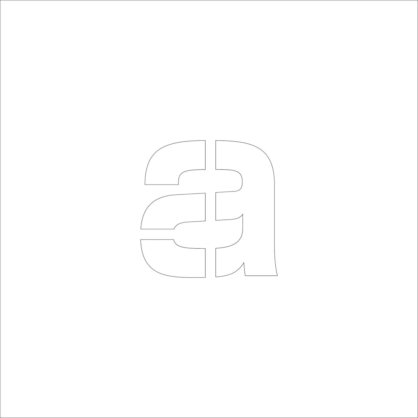吹付けプレート　ステンシル　文字高３００　アルファベット小文字ａ　マグネット