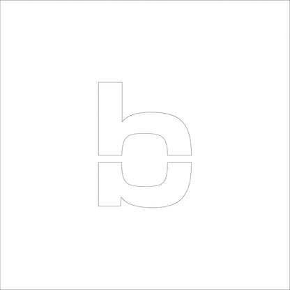 吹付けプレート　ステンシル　文字高１５０　アルファベット小文字ｂ　マグネット
