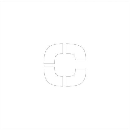 吹付けプレート　ステンシル　文字高１００　アルファベット小文字ｃ　マグネット