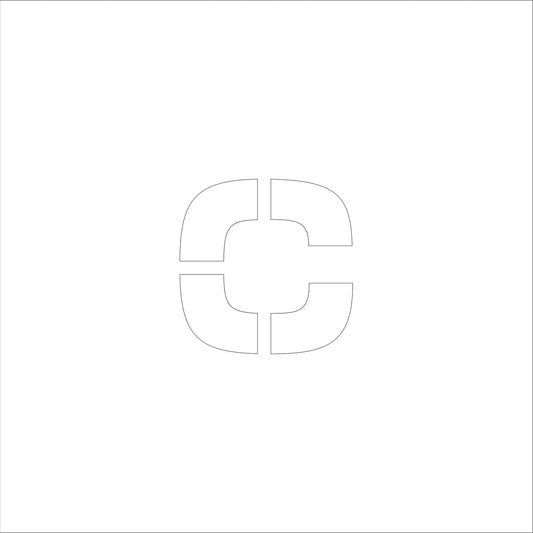 吹付けプレート　ステンシル　文字高２００　アルファベット小文字ｃ　マグネット