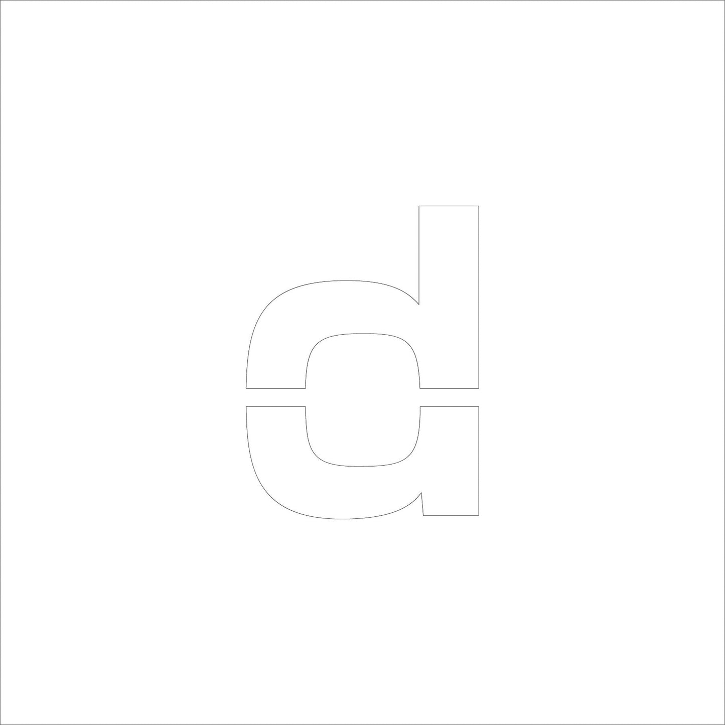 吹付けプレート　ステンシル　文字高２００　アルファベット小文字ｄ　マグネット