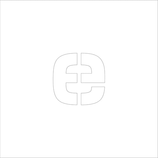 吹付けプレート　ステンシル　文字高３００　アルファベット小文字ｅ　マグネット