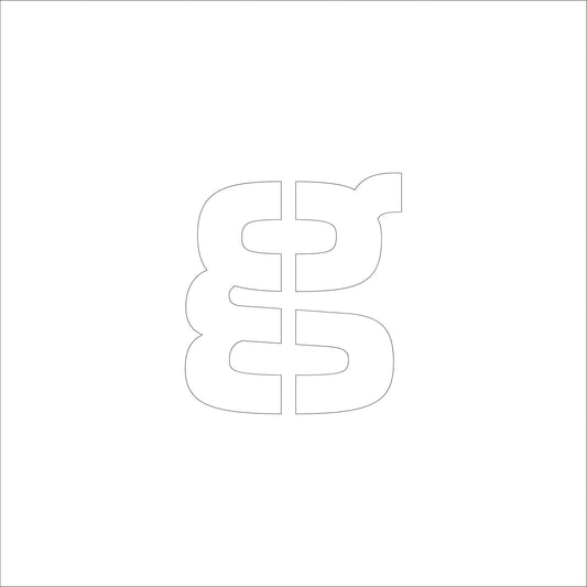 吹付けプレート　ステンシル　文字高２００　アルファベット小文字ｇ　マグネット