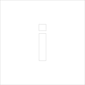 吹付けプレート　ステンシル　文字高１５０　アルファベット小文字ｉ　マグネット