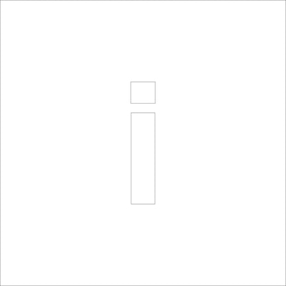 吹付けプレート　ステンシル　文字高１５０　アルファベット小文字ｉ　マグネット