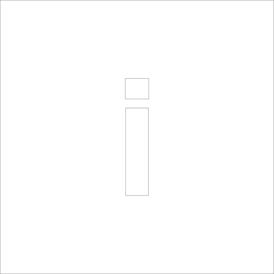 吹付けプレート　ステンシル　文字高１５０　アルファベット小文字ｉ　マグネット