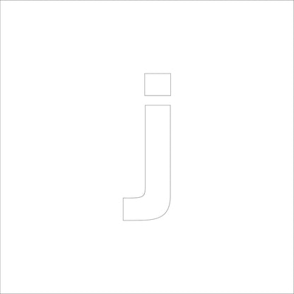 吹付けプレート　ステンシル　文字高１５０　アルファベット小文字ｊ　マグネット