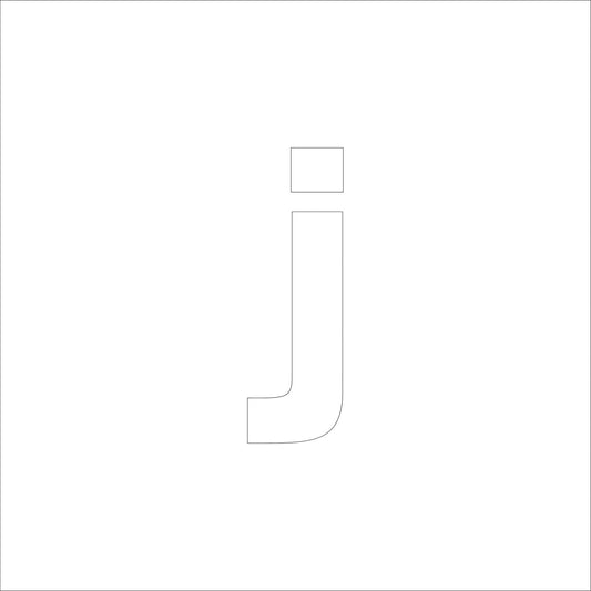 吹付けプレート　ステンシル　文字高２００　アルファベット小文字ｊ　マグネット