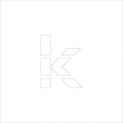 吹付けプレート　ステンシル　文字高３００　アルファベット小文字ｋ　マグネット