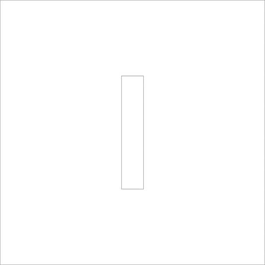 吹付けプレート　ステンシル　文字高２００　アルファベット小文字ｌ　マグネット