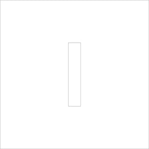 吹付けプレート　ステンシル　文字高１５０　アルファベット小文字ｌ　マグネット