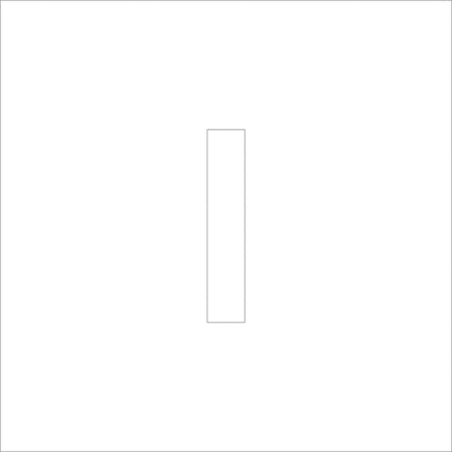 吹付けプレート　ステンシル　文字高３００　アルファベット小文字ｌ　マグネット