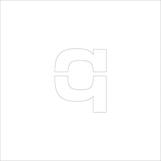 吹付けプレート　ステンシル　文字高３００　アルファベット小文字ｑ　マグネット