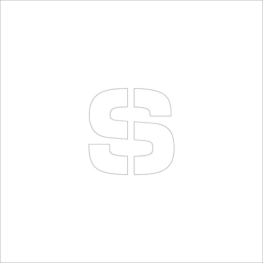 吹付けプレート　ステンシル　文字高３００　アルファベット小文字ｓ　マグネット