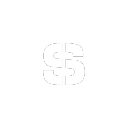 吹付けプレート　ステンシル　文字高１５０　アルファベット小文字ｓ　マグネット