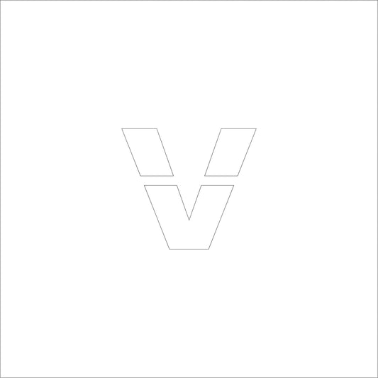 吹付けプレート　ステンシル　文字高３００　アルファベット小文字ｖ　マグネット