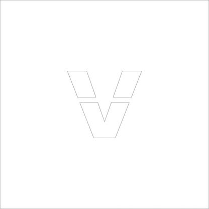 吹付けプレート　ステンシル　文字高１５０　アルファベット小文字ｖ　マグネット