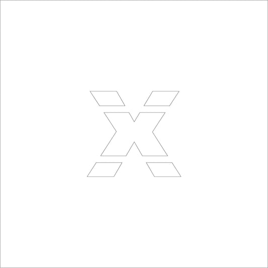 吹付けプレート　ステンシル　文字高３００　アルファベット小文字ｘ　マグネット