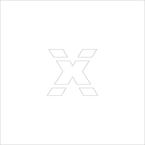 吹付けプレート　ステンシル　文字高５０　アルファベット小文字ｘ　マグネット