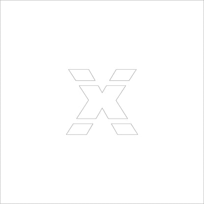 吹付けプレート　ステンシル　文字高１５０　アルファベット小文字ｘ　マグネット