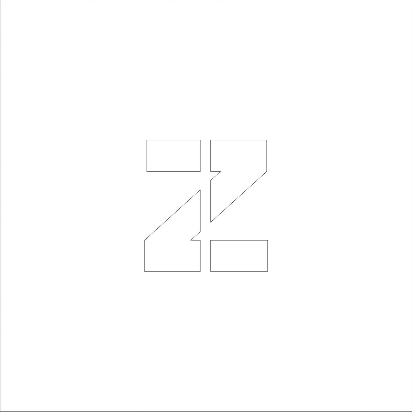 吹付けプレート　ステンシル　文字高３００　アルファベット小文字ｚ　マグネット