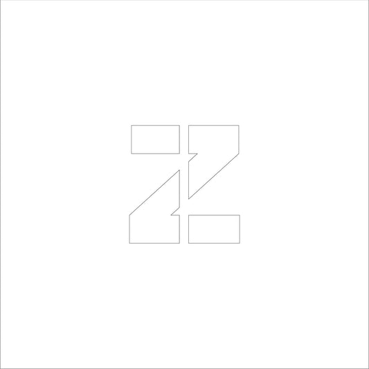 吹付けプレート　ステンシル　文字高３００　アルファベット小文字ｚ　マグネット