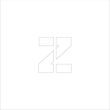 吹付けプレート　ステンシル　文字高１５０　アルファベット小文字ｚ　マグネット