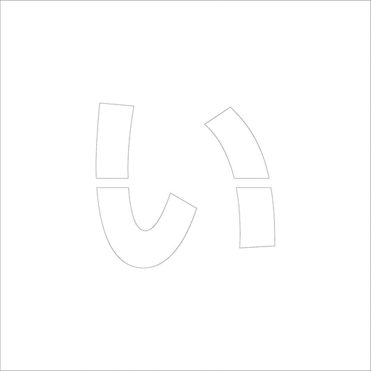 吹付けプレート　ステンシル　文字高３００　ひらがな　い　マグネット
