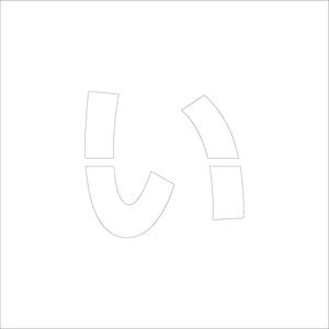 吹付けプレート　ステンシル　文字高２００　ひらがな　い　マグネット