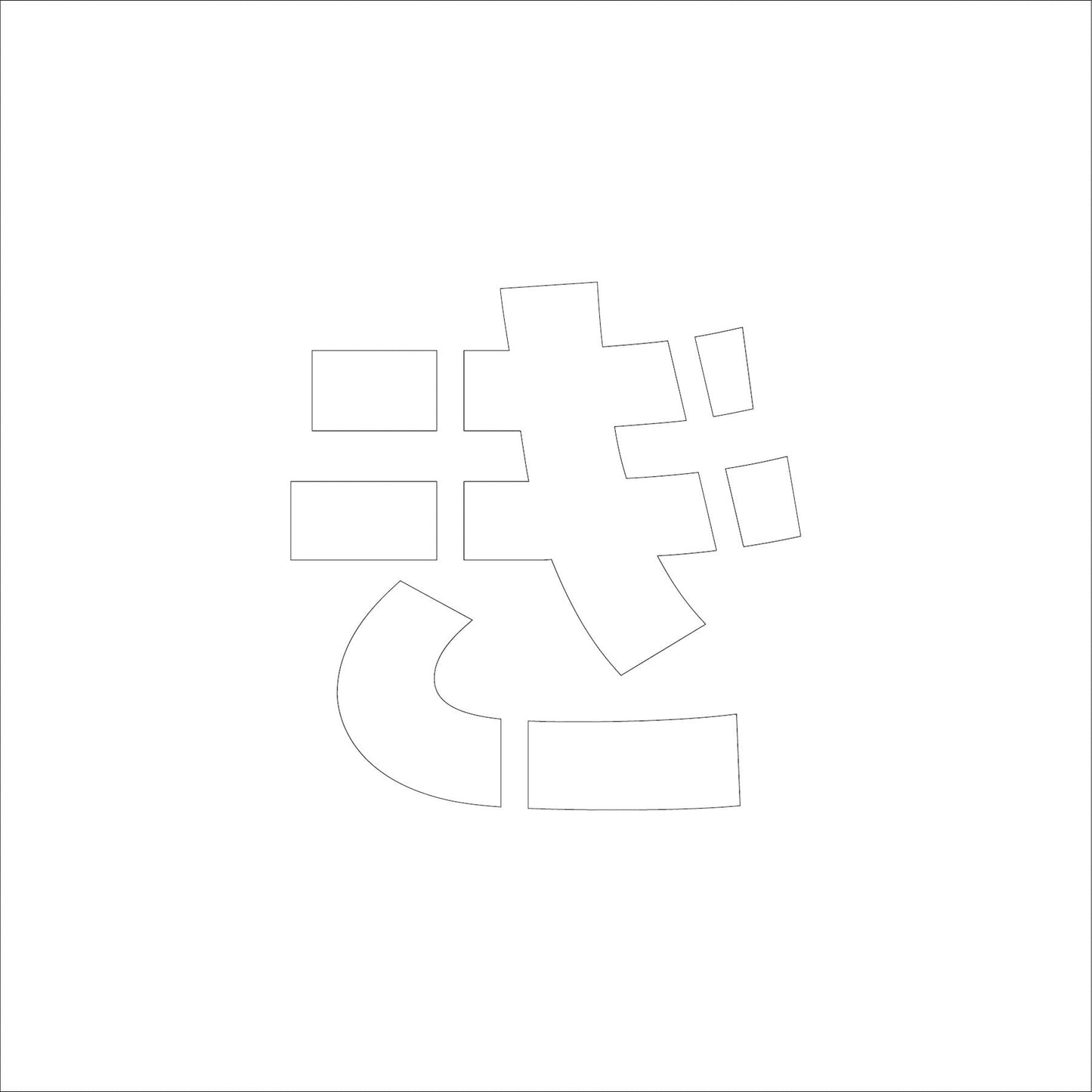 吹付けプレート　ステンシル　文字高３００　ひらがな　き　マグネット