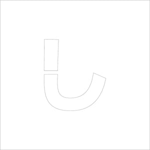 吹付けプレート　ステンシル　文字高１５０　ひらがな　し　マグネット