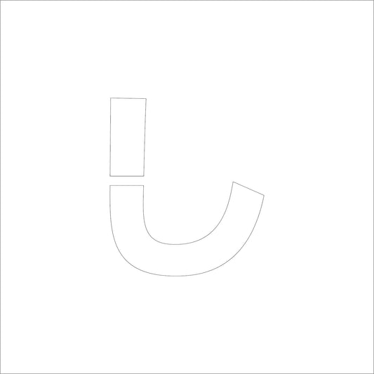 吹付けプレート　ステンシル　文字高３００　ひらがな　し　マグネット