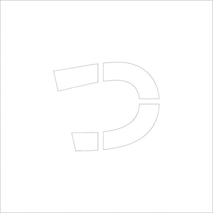 吹付けプレート　ステンシル　文字高１５０　ひらがな　つ　マグネット